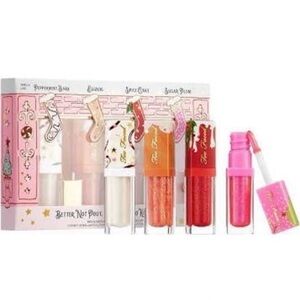 TOO FACED Better Not Pout Lip Gloss Set 4 Shades/Flavors! Limited Edition! BNIB